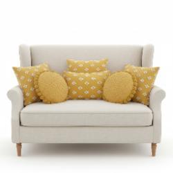 SOGA 6PC Yellow Diamond Elegance, Diamond Pattern & Quilted Luxury Pillowcase Set