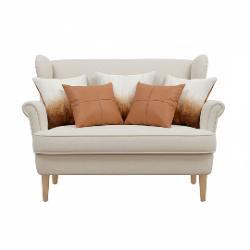 SOGA SOGA 5PC Luxury Gradient Faux Fur & Modern Terracotta Textured Pillow Cover Set