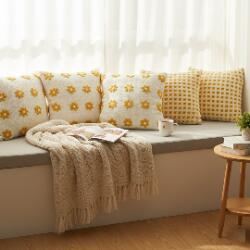 SOGA SOGA 5PC Sunshine Polka Dot Bliss & Retro Daisy Chain Decorative Pillow Cover Set