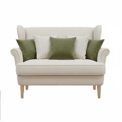 SOGA 5PC Sage Green Velvet & Classic Cream Cable Knit Decorative Pillow Cover Set