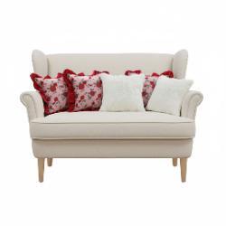 SOGA 5PC Rose Garden Burgundy Ruffle & Pure White Textured Pillowcase Set Elegant
