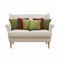 SOGA 6PC Olive Green & Deep Red Textured, Velvet & Cable Knit Decorative Pillow Set
