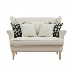 SOGA 5PC Black Floral with Green Trim & Cream Cable Knit Diamond Pillow Covers Set