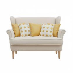 SOGA 5PC Golden Velvet & Retro Daisy Chain Decorative Pillow Cover Set Modern Style