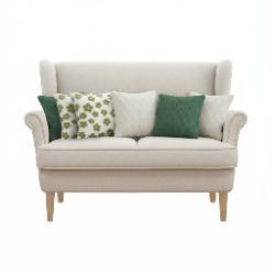 SOGA 6PC Garden Bloom Delight, Forest Green & Cream Cable Knit Diamond Pillow Set