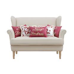 SOGA 5PC Elegant & Bold “Merry Christmas” Pillowcases 40x60cm Holiday Decorative Set