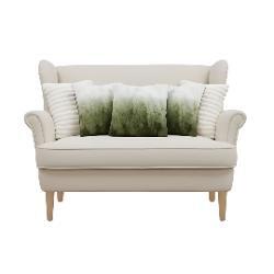 SOGA 5PC Ombre Faux Fur & Boho Cream Tassel Pillowcases Decorative Set 45cm Home