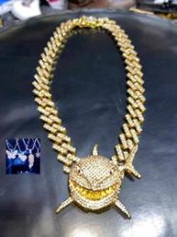 Chain with Fish pendants 14K