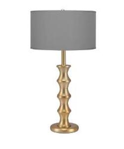 SBC-BAMBOO_BRASS_EBONY Bamboo Table Lamp - Brushed Brass Finish Base