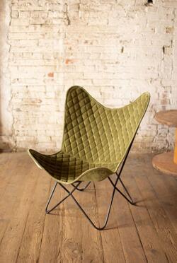 Kalalou Velvet Butterfly Chair - Avocado