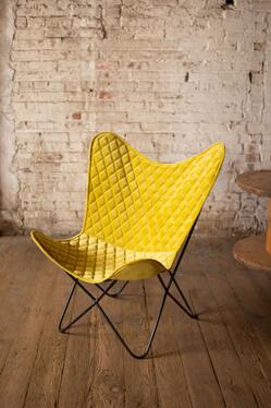 Kalalou Velvet Butterfly Chair - Honey
