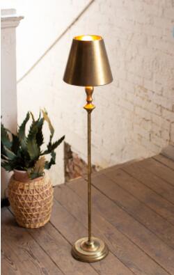 Kalalou Antique Gold Table Lamp With Metal Shade