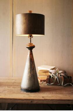 Kalalou Table Lamp With Metal Base And Shade 16"D X 33"T