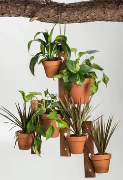 Kalmar Home, LLC 6 Pot Hanging Plant Holder - 3 piece set