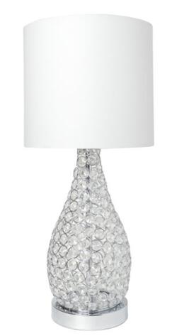 All the Rages, Inc. Elegant Designs Elipse Crystal Pinned Decorative Gourd Accent Table Lamp