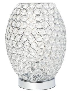 All the Rages, Inc. Elegant Designs Elipse Crystal Decorative Curved Accent Uplight Table Lamp