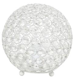 All the Rages, Inc. Elegant Designs Elipse 8 Inch Crystal Ball Sequin Table Lamp