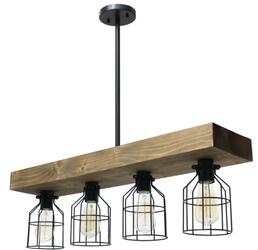 All the Rages, Inc. Lalia Home 4 Light Farmhouse Beam Pendant