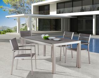 Zuo Modern Contemporary Inc Metropolitan Arm Chair (Set of 2) Gray & Silver
