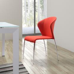 Zuo Modern Contemporary Inc Oulu Dining Chair (Set of 4) Tangerine