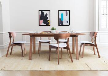Zuo Modern Contemporary Inc Russell Dining Chair (Set of 2) Walnut & Light Gray
