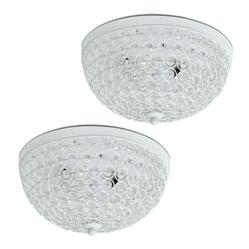 All the Rages, Inc. Lalia Home Crystal Glam 2 Light Ceiling Flush Mount