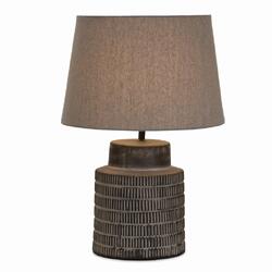 Melrose International Table Lamp 21"H Terra Cotta/Linen