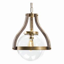 Melrose International Hanging Light Fixture 12.75"D x 16.75"H Iron/Wood Chain 26" (Max 40W)