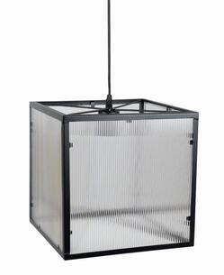Melrose International Hanging Lamp Max 40 WATT 12"SQ Iron/Acrylic (cord length is 44"L)