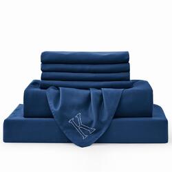 KRT Investments LLC dba Bambusa Sheets Navy Blue Bambusa 7-Piece Sheet Set