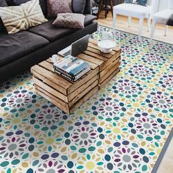 Selections by Chaumont Ltd. DBA SBC Interior Decor 'Bali' Multi-Color Mosaic Non-Slip Indoor/Outdoor Vinyl Rug