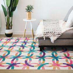 Selections by Chaumont Ltd. DBA SBC Interior Decor 'Hula-Hoop' Multi-Color Geometric Non-Slip Indoor/Outdoor Rug