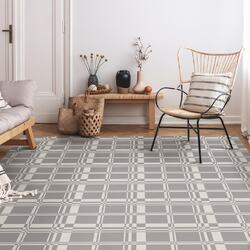 Selections by Chaumont Ltd. DBA SBC Interior Decor Ivy League' Plaid Non-Slip Indoor/Outdoor Rug